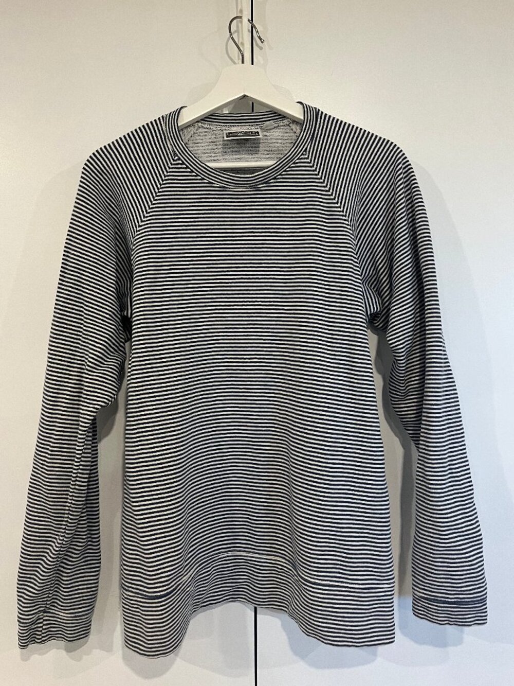 Jungmaven Sweatshirt, Made in USA, Small,  Blue/White Stripes